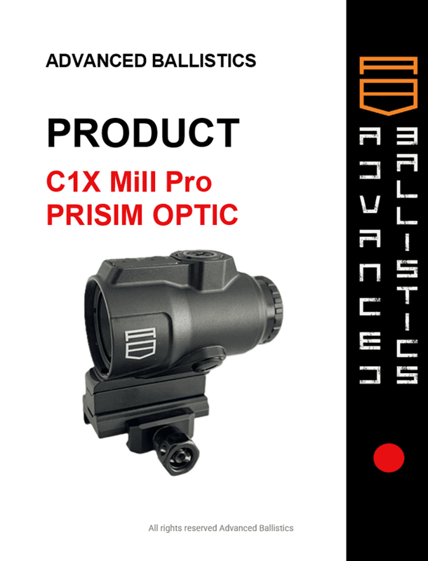 C1X Mil Pro Prism 1X Optic fra Advanced Ballistics